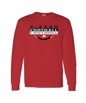 Red Zizzer Football Long Sleeve