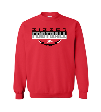 Red Zizzer Football Sweatshirt