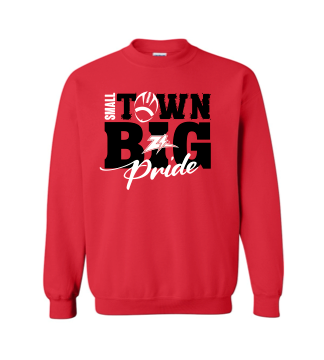 Red Small Town Big Pride Sweatshirt